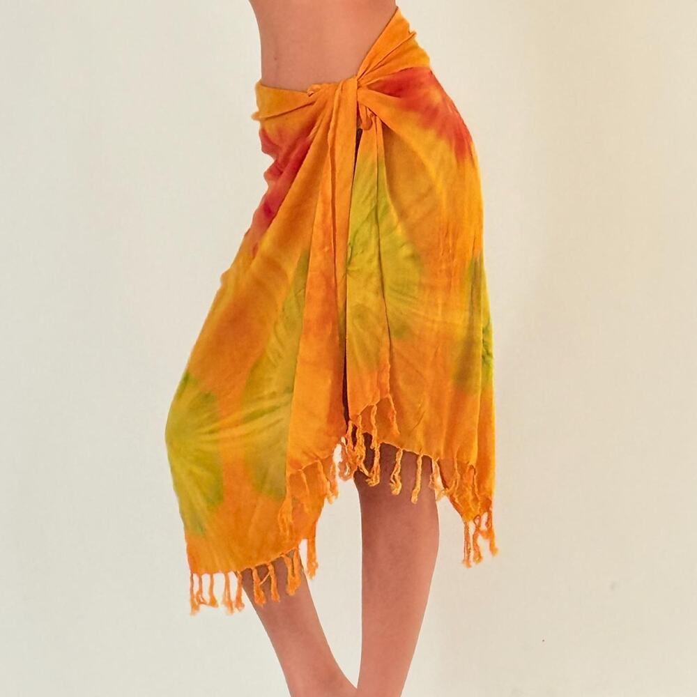 Orange Tie Dye Scarf